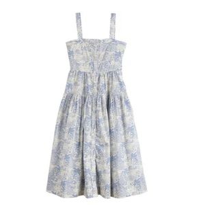 Floral Blue and White Dress